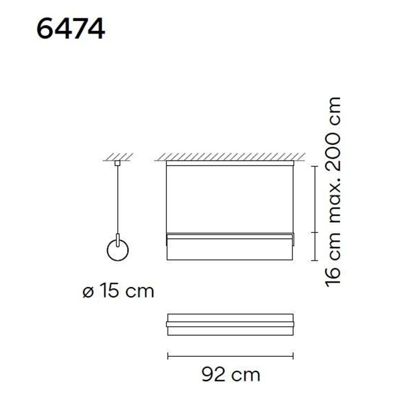 Vibia Kontorno Closed 92 hanglamp