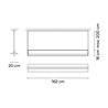 Vibia Kontorno Open 162 - 6438 suspension lamp
