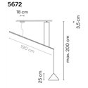 Vibia North 25 2-Point hanglamp