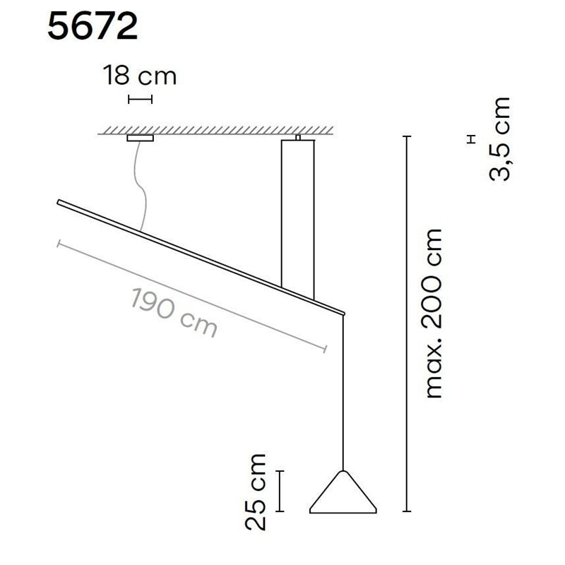 Vibia North 25 2-Point hanglamp