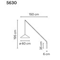 Vibia North 60 wandlamp