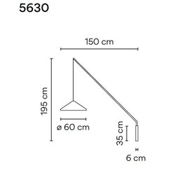 Vibia North 60 wall lamp