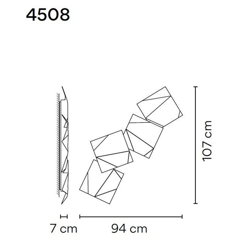 Vibia Origami Quad wandlamp