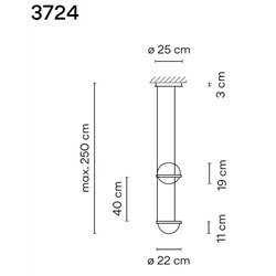 Vibia Palma Vertical 2X 40 suspension lamp