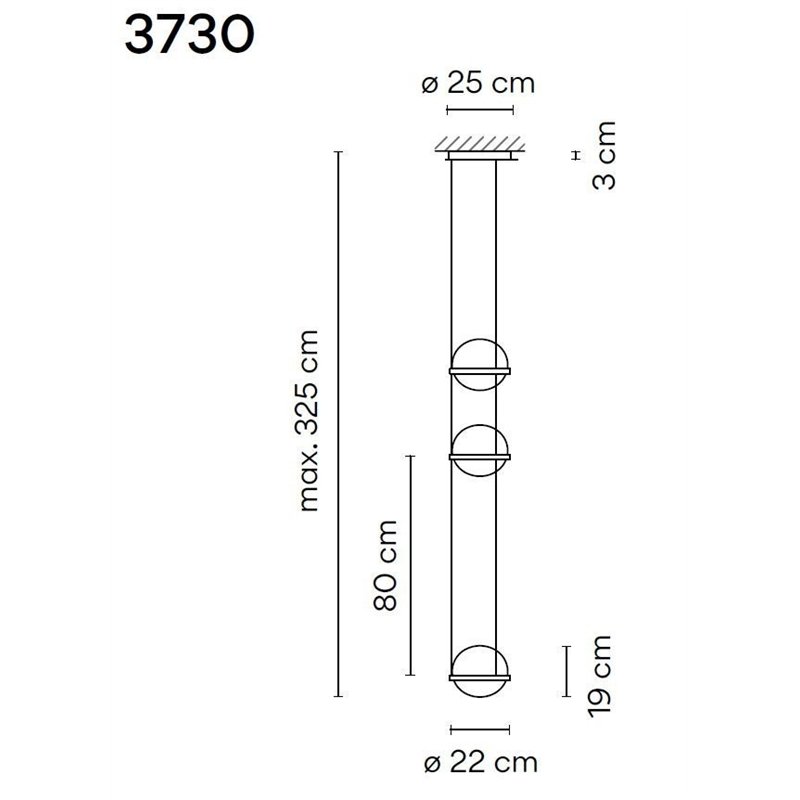 Vibia Palma Vertical 6X 80 hanglamp