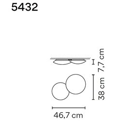 Vibia Puck 2X 46,7 ceiling lamp