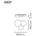 Vibia Puck 3X 56,8 plafondlamp