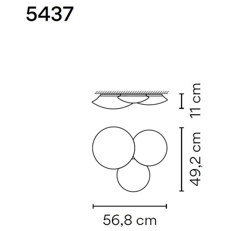 Vibia Puck 3X 56,8 plafondlamp