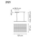 Vibia Rhythm Horizontal 20X 87 hanglamp