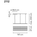 Vibia Rhythm Horizontal 30X 47 hanglamp