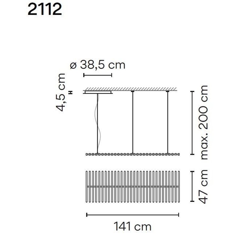 Vibia Rhythm Horizontal 30X 47 hanglamp