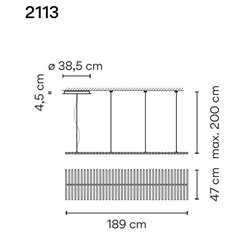Vibia Rhythm Horizontal 40X 47 suspension lamp