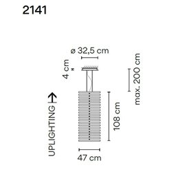 Vibia Rhythm Vertical 20X 47 suspension lamp