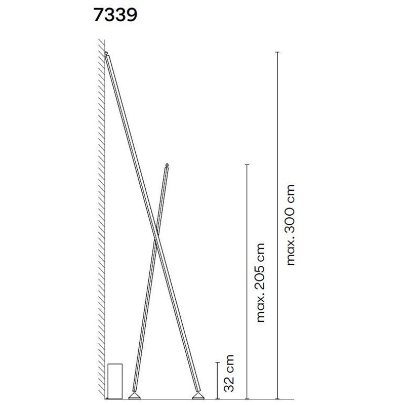 Vibia Sticks 2X 300 staanlamp