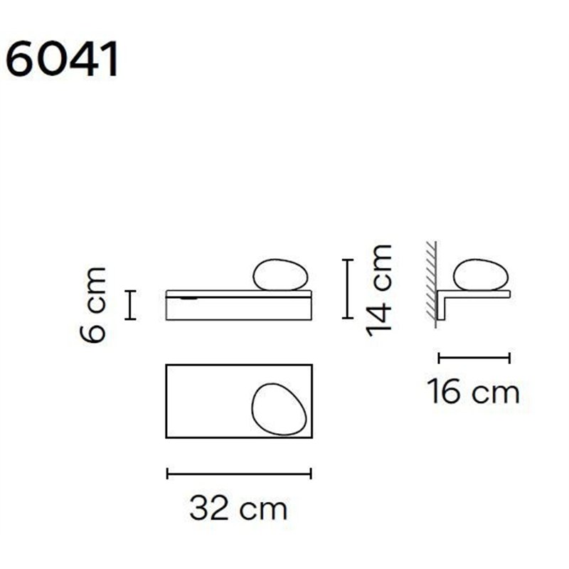 Vibia Suite 16 Right Glass Diffuser wandlamp