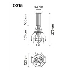 Vibia Wireflow Chandelier 279 suspension lamp