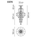 Vibia Wireflow Chandelier 307 hanglamp