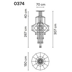 Vibia Wireflow Chandelier 307 suspension lamp