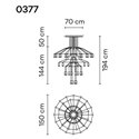 Vibia Wireflow Chandelier 194 hanglamp