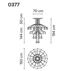 Vibia Wireflow Chandelier 194 suspension lamp