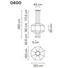 Vibia Wireflow Octagonal 120 suspension lamp