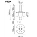 Vibia Wireflow Octagonal 150 hanglamp