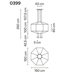 Vibia Wireflow Octagonal 150 suspension lamp