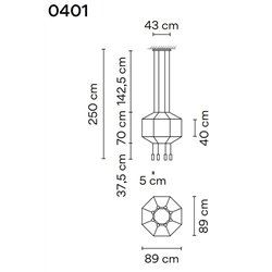 Vibia Wireflow Octagonal 89 suspension lamp