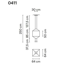 Vibia Wireflow Square 64 suspension lamp