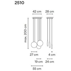 Vibia Cosmos 3X suspension lamp