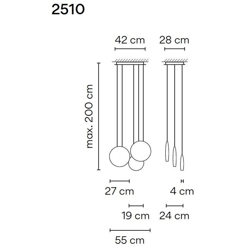 Vibia Cosmos 3X hanglamp