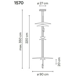 Vibia Flamingo 4X suspension lamp