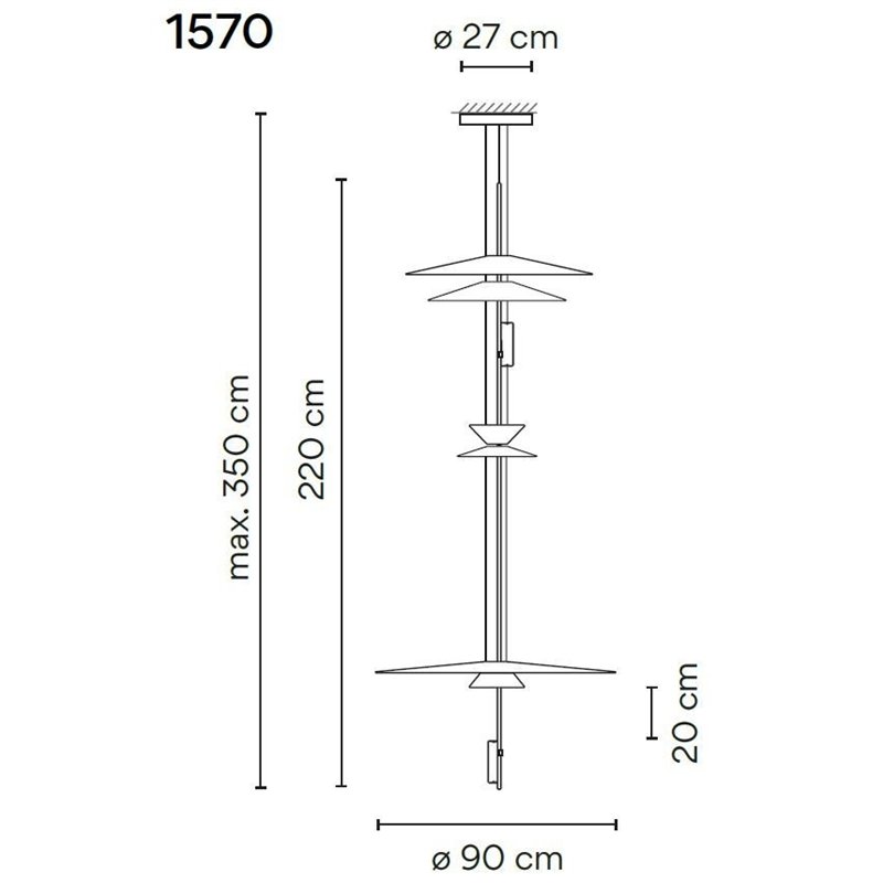 Vibia Flamingo 4X hanglamp