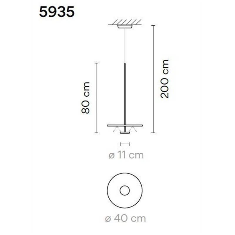 Vibia Flat 1X 40 Extended hanglamp