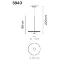 Vibia Flat 1X 55 Extended hanglamp
