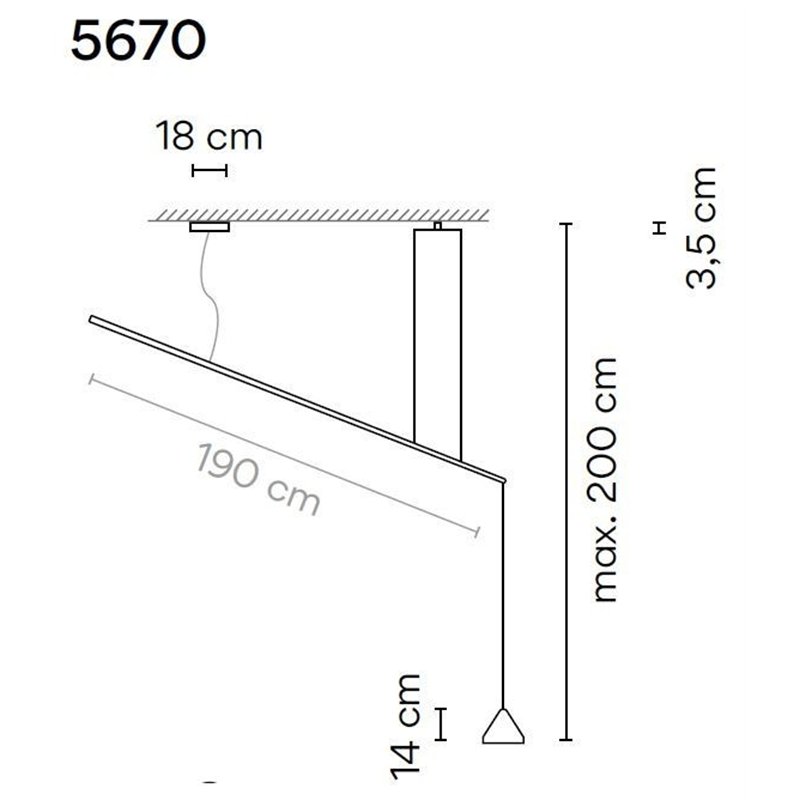 Vibia North 14 2-Point hanglamp