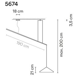Vibia North 21 2-Point suspension lamp