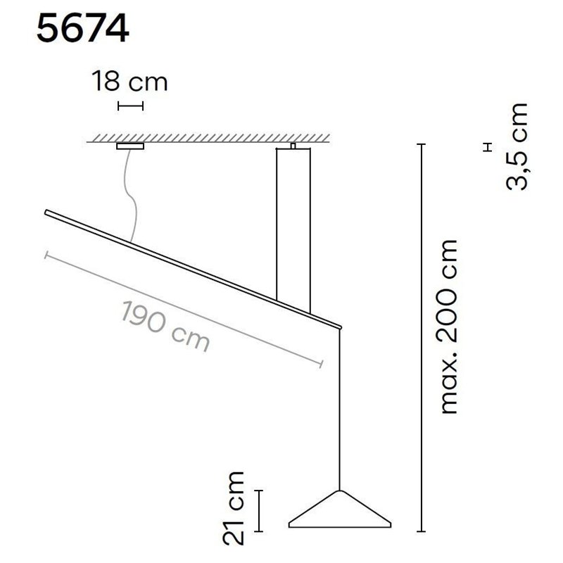 Vibia North 21 2-Point hanglamp