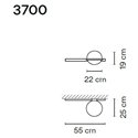 Vibia Palma Horizontal 2X 55 wandlamp