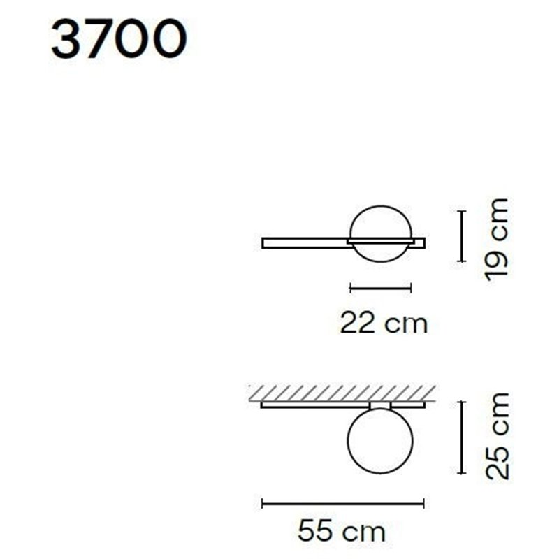 Vibia Palma Horizontal 2X 55 wandlamp