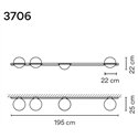 Vibia Palma Horizontal 6X 195 wandlamp