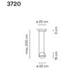 Vibia Palma Vertical 2X 19 suspension lamp