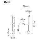 Vibia Pin 2X Left wandlamp