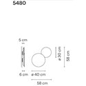 Vibia Puck Wall Art Double 58 wandlamp