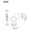 Vibia Puck Wall Art Double 68 wandlamp