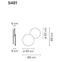 Vibia Puck Wall Art Double 69 wandlamp