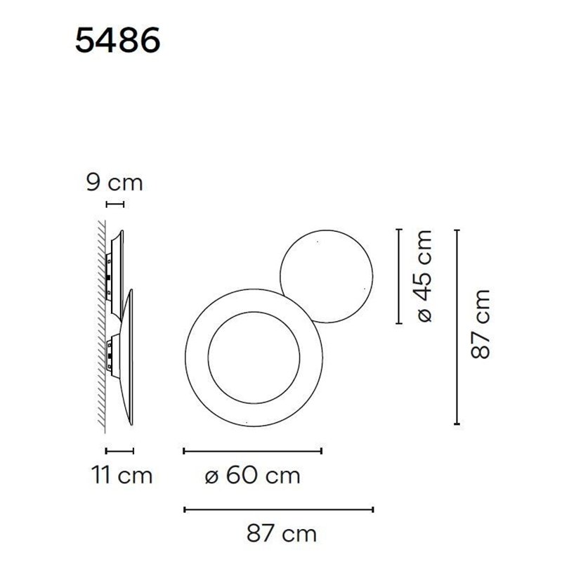 Vibia Puck Wall Art Double 87 A wandlamp
