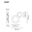 Vibia Puck Wall Art Double 87 B wandlamp