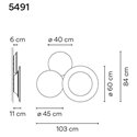 Vibia Puck Wall Art Triple 103 wandlamp