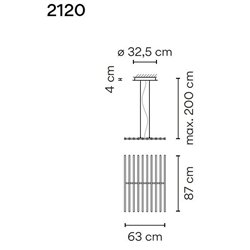 Vibia Rhythm Horizontal 10X 87 suspension lamp